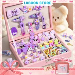 Thumbnail Hộp quà tặng bộ phụ kiện tóc 156 món cho bé gái, full set phụ kiện tóc LABOON tặng sinh nhật bé 2