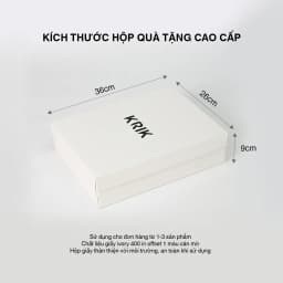 Thumbnail Hộp Quà Tặng KRIK Trắng Trơn Chất Liệu Giấy Ivory Cao Cấp 2
