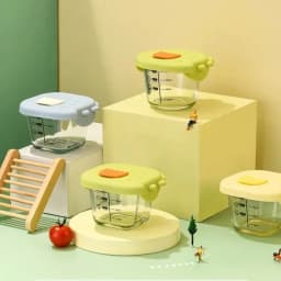 Thumbnail Hộp Trữ Đồ Ăn Dặm Thủy Tinh KidsWorld Hình Khủng Long, Gấu Hộp Trữ Đông, Trữ Thức Ăn Cho Bé Nắp Silicone 1