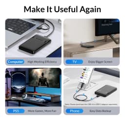 Thumbnail Hộp đựng ổ cứng ORICO 2,5 inch SATA sang USB3.0 Type-C HDD 6Gbps Max USB-C Vỏ ổ cứng SATA gắn ngoài Hỗ trợ tự động tắt tiếng (2577U3-V1) 2