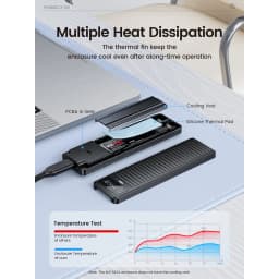 Thumbnail Hộp đựng SSD ORICO M.2 NVMe 10Gbps USB 3.2 Gen2 M2 Thiết kế đơn giản cho NVMe SATA Hỗ trợ không cần dụng cụ UASP (PDDM2C3) 4