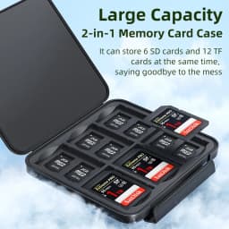 Thumbnail Hộp đựng thẻ Llano Hộp đựng thẻ nhớ chống nước & chống sốc cho thẻ SD / Micro SD TF Hộp đựng thẻ lưu trữ Hộp bảo vệ có nhãn 1