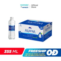 Thumbnail [HOT-CHỈ 89K]Thùng 24 Chai Nước tinh khiết Aquafina (355ml/chai) 1