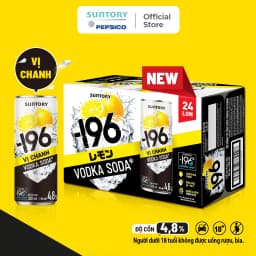 Thumbnail [HSD: 28/08/2025] Combo Thùng -196 Vodka Soda Vị Chanh Kèm Bộ Loa Bluetooth 2 Mic Hát Karaoke - Nồng 1