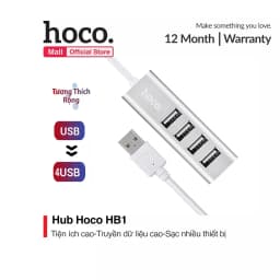 Thumbnail HUB 4 cổng USB Hoco HB1 tương thích cao chất liệu vỏ hợp kim nhôm cao cấp 1