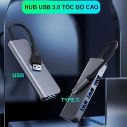 Thumbnail HUB Type C và HUB USB 3.0 tốc độ cao SIDOTECH cổng chia usb mở rộng kết nối chuyển đổi cho laptop táo Laptop PC 4