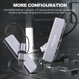 Thumbnail Hub USB 3.0 GOOJODOQ Type C  5 trong 1 mở rộng kết nối thích hợp cho PC/ laptop/ điện thoại/ Macbook 1