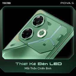 Thumbnail Điện thoại gaming Tecno Pova 6 (8+8)GB/256GB I 6000mAh + 70W I AMOLED 120Hz I 108MP 4