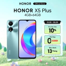 Thumbnail Điện thoại HONOR X5 Plus 4GB+64GB | Pin 5200mAh 90Hz | Màn hình 6.56" | BH 13 Tháng Hàng Chính Hãng 1