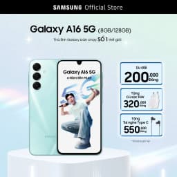 Thumbnail Điện thoại Samsung Galaxy A16 5G (8GB/128GB), màn hình Super AMOLED 6.7", kháng bụi nước IP54 1