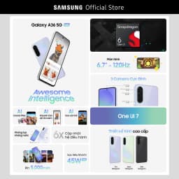 Thumbnail Điện thoại Samsung Galaxy A36 5G (8/128GB), Màn Hình FHD 6.7”, Mặt lưng kính, AI-Create Filter, Chip Snapdragon 6 Gen 3 3