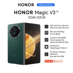 Thumbnail Điện thoại thông minh cao cấp HONOR Magic V3 5G 12GB + 512GB | Màn hình 7.92 inch| BH 24 Tháng 2