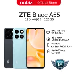 Thumbnail Điện thoại ZTE A55 8(4+4)GB/128GB I 5000mAh I 6.75" 90Hz - Hàng chính hãng - Bảo hành 18 tháng 1