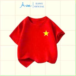 Thumbnail ILOVE Áo thun cờ đỏ sao vàng Việt Nam, Áo cộc Việt Nam cho bé chất cotton thoải mái cho bé từ 8.5-32kg 1