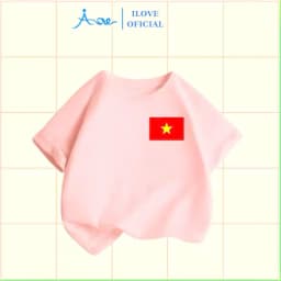 Thumbnail ILOVE Áo thun cờ đỏ sao vàng Việt Nam, Áo cộc Việt Nam cho bé chất cotton thoải mái cho bé từ 8.5-32kg 2