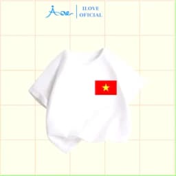 Thumbnail ILOVE Áo thun cờ đỏ sao vàng Việt Nam, Áo cộc Việt Nam cho bé chất cotton thoải mái cho bé từ 8.5-32kg 4