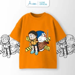 Thumbnail ILOVE Áo thun cộc tay NOBITA&DORAEMON cực ngầu, áo phông tay ngắn chất COTTON mềm mịn, thoáng mát dành cho bé 8.5-32kg 3
