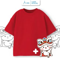 Thumbnail ILOVE Áo thun cộc tay cho bé mẫu trơn sắc màu, áo phông chất Cotton mềm mịn cho bé trai bé gái 8.5-32kg 3