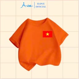 Thumbnail ILOVE Áo thun cộc tay cờ đỏ sao vàng Việt Nam, Áo phông Việt Nam cho bé chất cotton cho bé 8.5-32kg 1