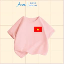 Thumbnail ILOVE Áo thun cộc tay cờ đỏ sao vàng Việt Nam, Áo phông Việt Nam cho bé chất cotton cho bé 8.5-32kg 2