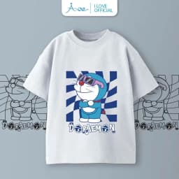 Thumbnail ILOVE Áo thun cộc tay DORAEMON Cool, áo phông chất COTTON mềm mịn, thoáng mát dành cho bé từ 8.5-32kg 2