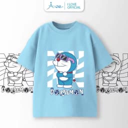 Thumbnail ILOVE Áo thun cộc tay DORAEMON Cool, áo phông chất COTTON mềm mịn, thoáng mát dành cho bé từ 8.5-32kg 3