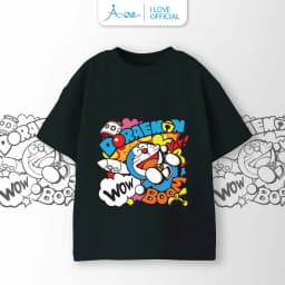 Thumbnail ILOVE Áo thun cộc tay mèo máy DORAEMON Wow, áo phông tay ngắn chất COTTON mềm mịn, thoáng mát dành cho các bé 8.5-32kg 3