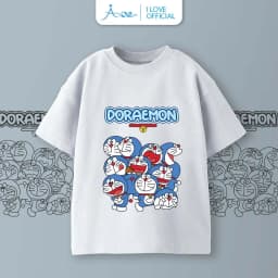 Thumbnail ILOVE Áo thun cộc tay mèo máy DORAEMON Dora Dora, áo phông tay ngắn chất COTTON mềm mịn, thoáng mát cho bé 8.5-32kg 3