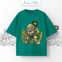 Thumbnail ILOVE Áo thun cộc tay robot BUMBLEBEE cho bé, áo phông tay ngắn chất COTTON mềm mịn, thoáng mát cho bé trai 8.5-32kg 4