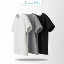 Thumbnail ILOVE Áo thun cộc tay trẻ em mẫu trơn, áo phông tay ngắn ILOVE chất COTTON thoáng mát dành cho bé trai, bé gái 8.5-32kg 3
