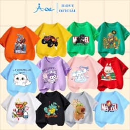 Thumbnail ILOVE Áo thun NƠ DỄ THƯƠNG, áo phông cộc tay chất COTTON mềm mịn, thoáng mát dành cho bé gái 8.5-32kg 1