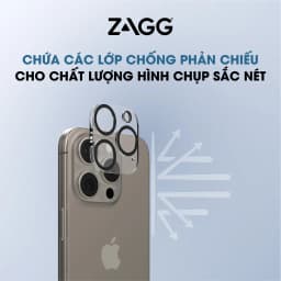 Thumbnail [iPhone 16/15] Dán bảo vệ CAMERA cao cấp ZAGG Premium/Luxury công nghệ ion tối đa độ rõ nét, ClearPrint 4