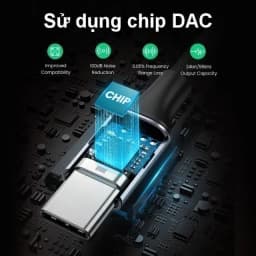 Thumbnail Jack chuyển đổi TypeC sang 3.5mm UGREEN AV161 | Chip DAC | Vỏ nhôm có dây bện | Bảo Hành 18 Tháng 1 Đổi 1. 4