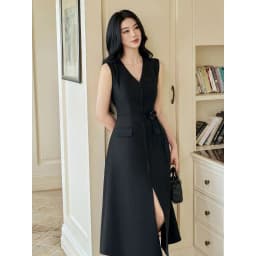 Thumbnail JOVEN Đầm Dài Victoria Cổ V Xẻ Tà Thanh Lịch Sang Trọng 3