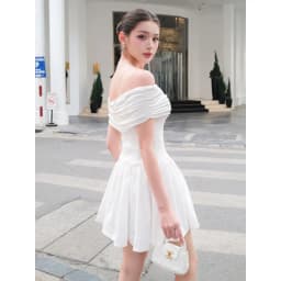 Thumbnail JOVEN Đầm Nữ Emma Midi Phối Dây Thun Xoắn Vai 2