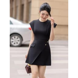 Thumbnail JOVEN Đầm Nữ Jenna  Ngắn Cổ Tròn Tay Loe 3