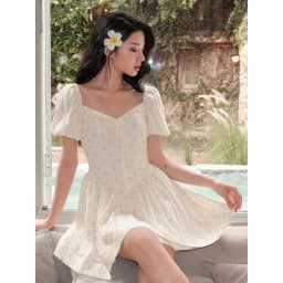 Thumbnail JOVEN Đầm Nữ Lany Cổ Vuông Tay Phồng Nhún Xoè Dáng Corset Tôn Dáng 3