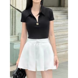 Thumbnail JOVEN Quần Short Damist Bồng Bềnh Nhẹ Nhàng 4