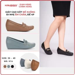 Thumbnail Kaleea - Giày Cao Gót Đế Xuồng Chất Da Mềm Siêu Nhẹ, Đi Êm Chân Cao 4p - H16 1