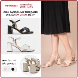 Thumbnail Kaleea - Giày Sandal Cao Gót Nữ Thiết Kế Quai Da Đan Chéo Đế Cao 7p - EUNN36 1