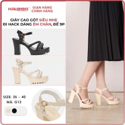 Thumbnail Kaleea - Giày Sandal Nữ Cao 9p Siêu Nhẹ Hàng Thiết Kế Sandal Quai Chéo Mảnh Đính Đá Kim Cương - G13 1