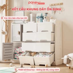 Thumbnail Kệ Đựng Đồ Đa Năng PAKEY Phong Cách Hàn Quốc Nhiều Ngăn, Tủ Để Đồ Sơ Sinh Dung Tích Lưu Trữ Lớn (Có Tấm Hậu) 4