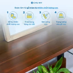 Thumbnail Kệ để đồ đa năng CHU MY gỗ tràm 5 tầng, khung thép sơn tĩnh điện, mặt gỗ 17mm, 25.5KG 4