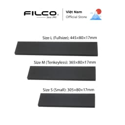 Thumbnail Kê tay bàn phím cơ Filco Animal Free Leather Macaron - Black - Hàng Chính Hãng 1