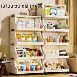 Thumbnail Kệ Đựng Đồ Đa Năng 5 Tầng Chịu Lực - Thiết Kế Gấp Gọn 360° & Bánh Xe Di Chuyển  Giải Pháp Lưu Trữ Thông Minh Cho 2