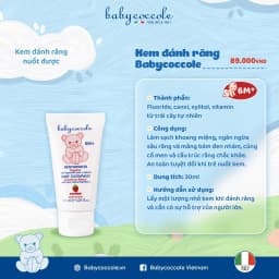 Thumbnail Kem đánh răng cho bé Babycoccole trẻ em nuốt được từ 6M+ hương dâu 30ml 1