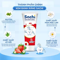 Thumbnail Kem Đánh Răng Sachi Dạng Tuýp Giúp Làm Sạch, Khử Mùi Hôi Miệng, An Toàn Cho Bé - Tuýp 60g 1