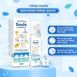 Thumbnail Kem Đánh Răng Sachi Postbiotics Dạng Bọt Giúp Làm Sạch, Ngừa Sâu Răng 80ml An Toàn Cho Bé 2