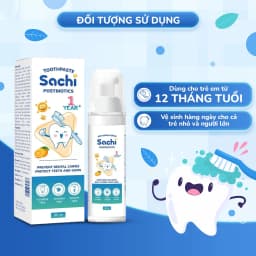 Thumbnail Kem Đánh Răng Sachi Postbiotics Dạng Bọt Giúp Làm Sạch, Ngừa Sâu Răng 80ml An Toàn Cho Bé 4