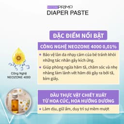 Thumbnail Kem Bôi Hăm Cho Bé DottorPrimo Diaper Paste - Giúp Ngừa Hăm Bỉm Tã, Lành Vết Hăm Đỏ, Dưỡng Da Cho Bé 2